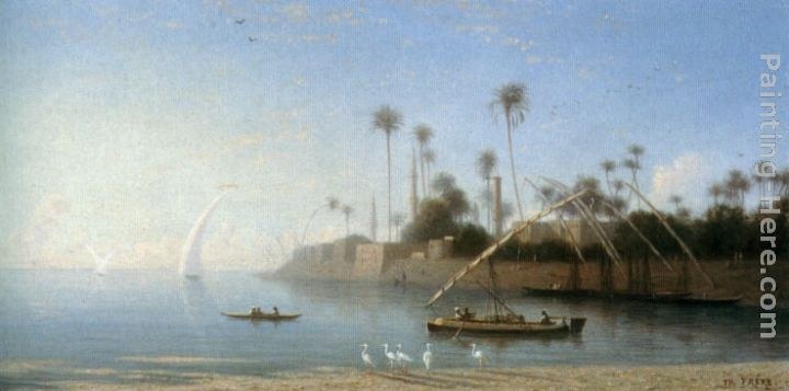 Charles Theodore Frere A view of Beni Souef, Egypt